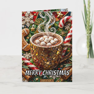 Frohe Weihnachten Heißer Kakao Mosaikkarte
