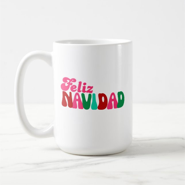Frohe Weihnachten - Helles Maximalist  Kaffeetasse (Links)