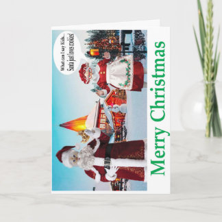 Frohe Weihnachten. Herr und Frau CAT Krallen. Karte