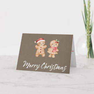 Frohe Weihnachten Herr und Frau Lebkuchen Karte