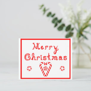 Frohe Weihnachten Herz Candy Canes Pfefferminz Swi