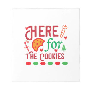 Frohe Weihnachten hier für die Cookies Notizblock