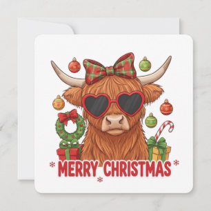 Frohe Weihnachten Highland Cow