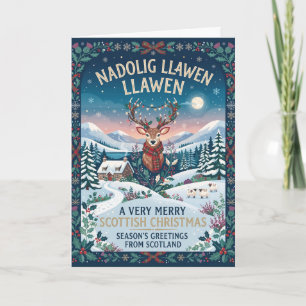 Frohe Weihnachten Highland Cow Weihnachtskarte Karte