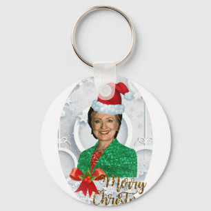 frohe weihnachten Hillary Clinton Schlüsselanhänger