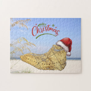 Frohe Weihnachten Hilton Head Insel Karte & Strand