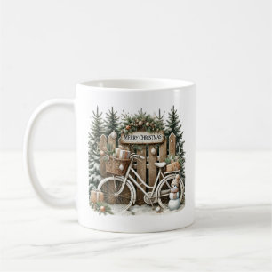Frohe Weihnachten hinzufügen Monogramm Country-Bik Kaffeetasse