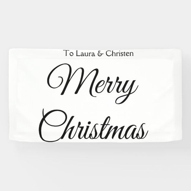 Frohe Weihnachten hinzufügen Namen Text benutzerde Banner (Horizontal)