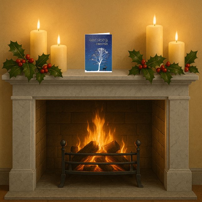 Frohe Weihnachten Hirsch Nachthimmel (Von Creator hochgeladen)