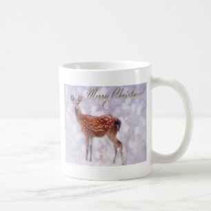 Frohe Weihnachten Hirschfreunde im Schnee Kaffeetasse
