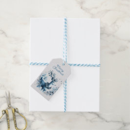 Frohe Weihnachten Hirschschschnee Geschenkanhänger