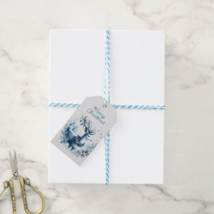 Frohe Weihnachten Hirschschschnee Geschenkanhänger