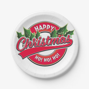 Frohe Weihnachten Ho! Ho! Ho! Pappteller