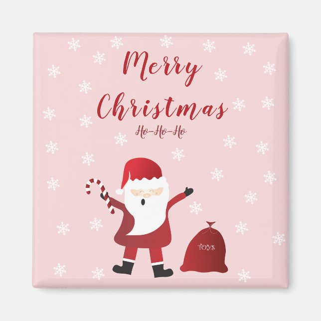Frohe Weihnachten Ho Ho Ho Santa Claus Magnet (Vorne)