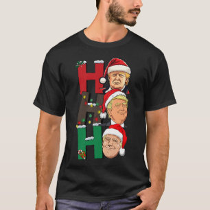 Frohe Weihnachten Ho Ho Ho Trump Santa Light Chris T-Shirt