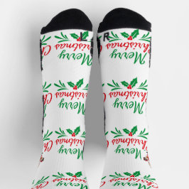Frohe Weihnachten Hochleistungs-Athletik-Crew Socken