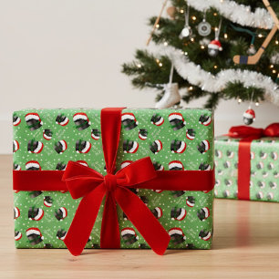 Frohe Weihnachten Hockey Pucks Geschenkpapier