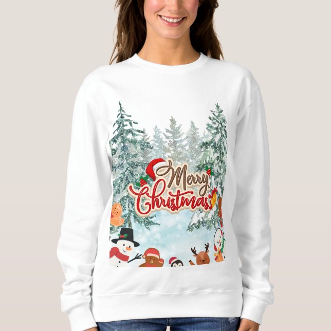 Frohe Weihnachten Hoddie Sweatshirt (Vorderseite)