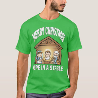 FROHE WEIHNACHTEN HOFFNUNG IN EINEM STALL Ba boy T-Shirt
