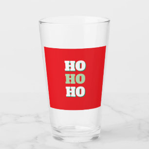 Frohe Weihnachten HoHoHo Party Minimalistisch Schl Glas
