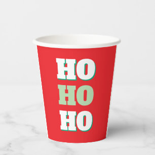 Frohe Weihnachten HoHoHo Party Minimalistisch Schl Pappbecher