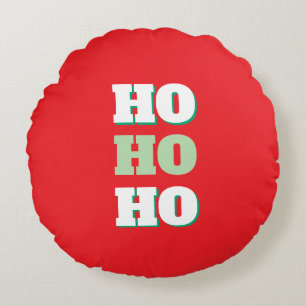 Frohe Weihnachten HoHoHo Party Minimalistisch Schl Rundes Kissen