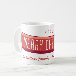 Frohe Weihnachten Holiday Schal Banner Kaffeetasse