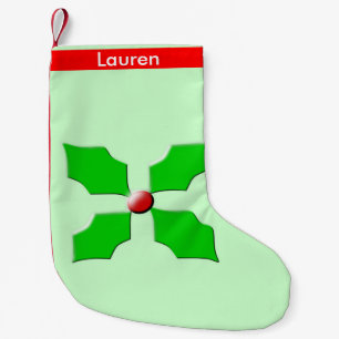 Frohe Weihnachten Holly Custom Weihnachten Strumpf Kleiner Weihnachtsstrumpf