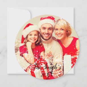 Frohe Weihnachten Holly Foto Card II