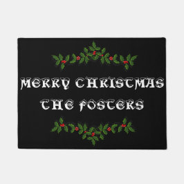 Frohe Weihnachten Holly Fußmatte