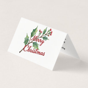 Frohe Weihnachten Holly Klappkarte