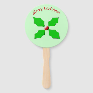 Frohe Weihnachten Holly Personalisiert Fächer