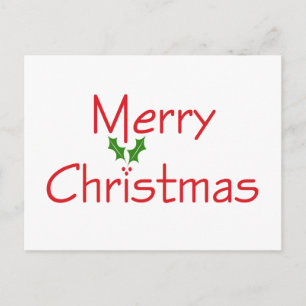 Frohe Weihnachten Holly Postcard