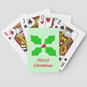 Frohe Weihnachten Holly spielen Karten Spielkarten
