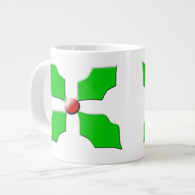 Frohe Weihnachten Holly Tasse (Vorderseite Links)