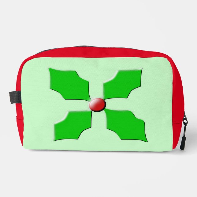 Frohe Weihnachten Holly Waschbeutel (Vorderseite)