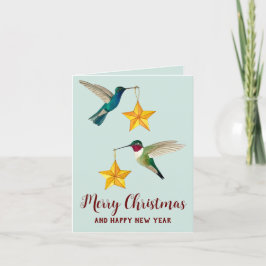 Frohe Weihnachten Hummingbirds and Stars