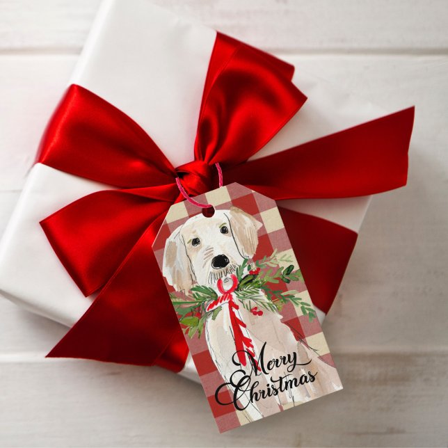 Frohe Weihnachten Hund Geschenkanhänger (Von Creator hochgeladen)