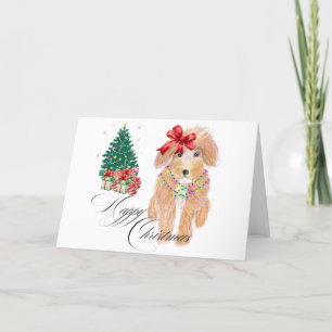 Frohe Weihnachten Hund sitzen 