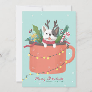 Frohe Weihnachten: Hunde Illustration Art Einladung