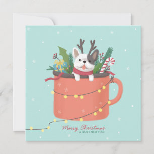 Frohe Weihnachten: Hunde Illustration Art Feiertagskarte