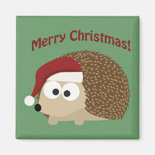 Frohe Weihnachten! Igel Magnet