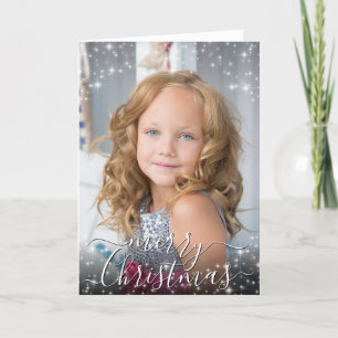 Frohe Weihnachten Ihr Foto mit festlichen Glitzern