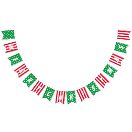 Frohe Weihnachten im Grünen und Rot und Weiß Muste Wimpelkette