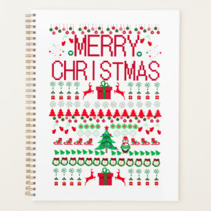 Frohe Weihnachten im hässlichen Pullover-Stil Planer