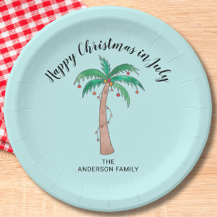 Frohe Weihnachten im Juli Brauch Pappteller