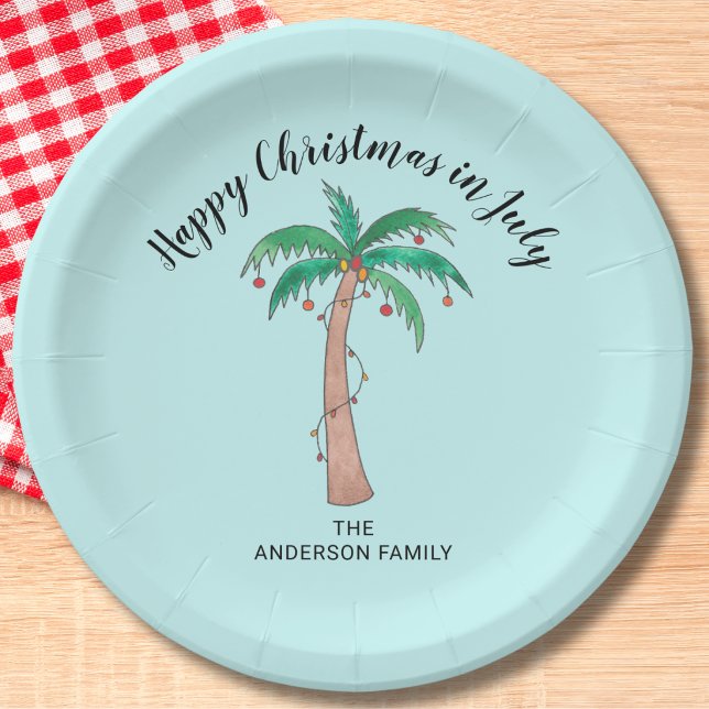 Frohe Weihnachten im Juli Brauch Pappteller (Von Creator hochgeladen)
