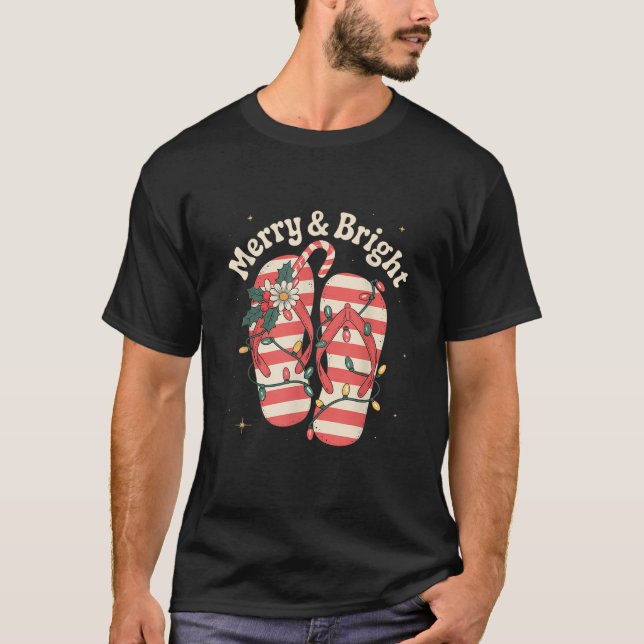 Frohe Weihnachten im Juli Flip Flops T-Shirt (Vorderseite)