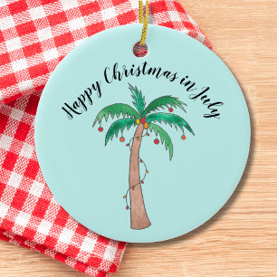 Frohe Weihnachten im Juli Keramik Ornament