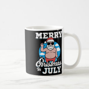 Frohe Weihnachten im Juli Lustiger Santa Kaffeetasse